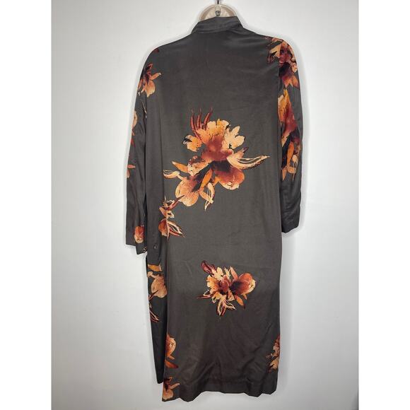 Free People Floral Open Cardigan - Gray and Orange - Picture 4 of 11